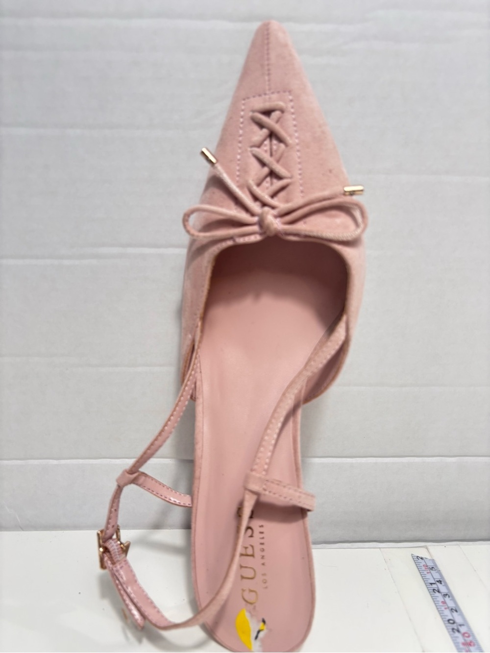 Single Shoe Only | Size 9 | Left Foot Guess Blush Pink Pointed Slingback Bow